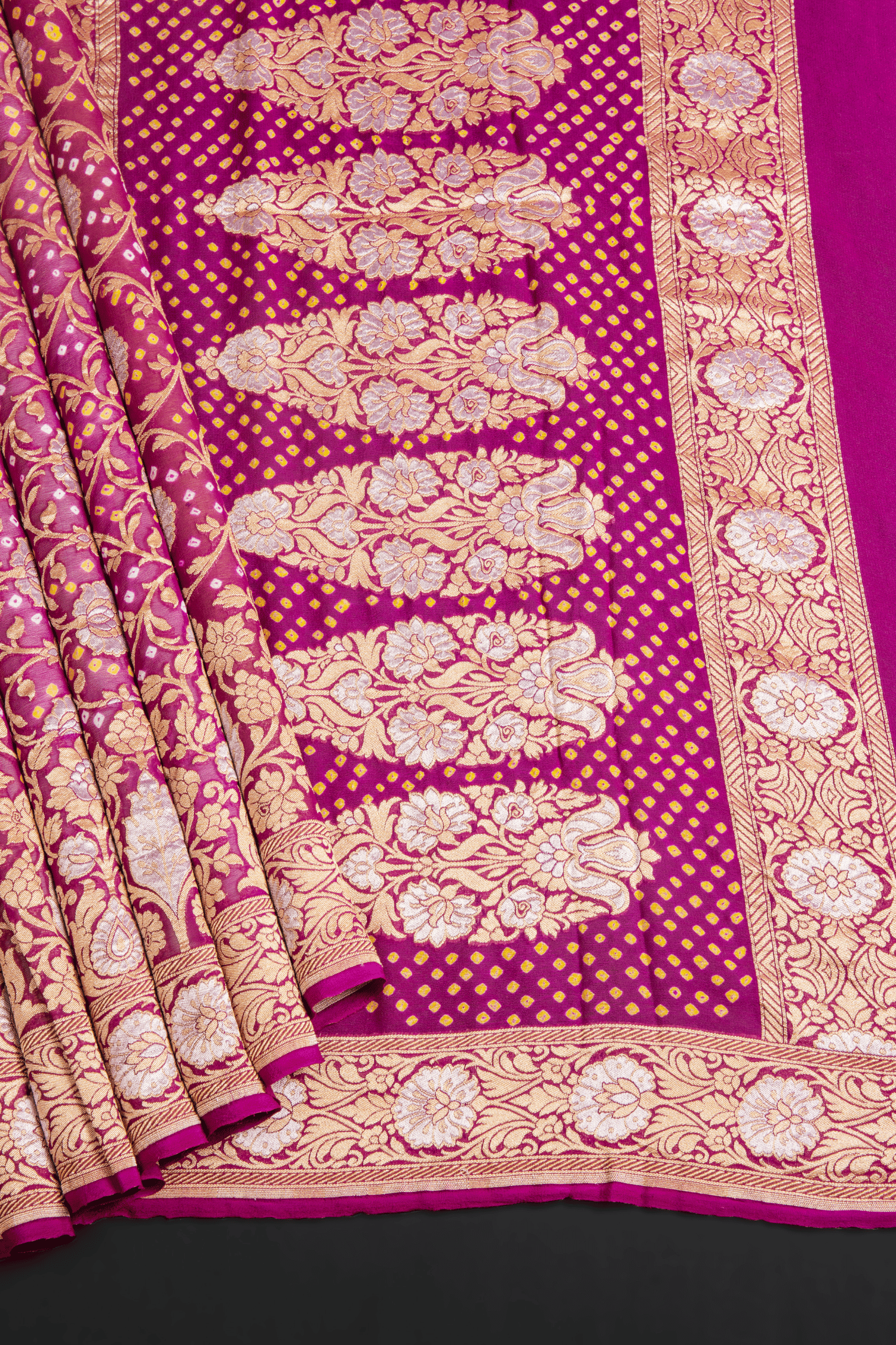 Georgette Bandhani Saree