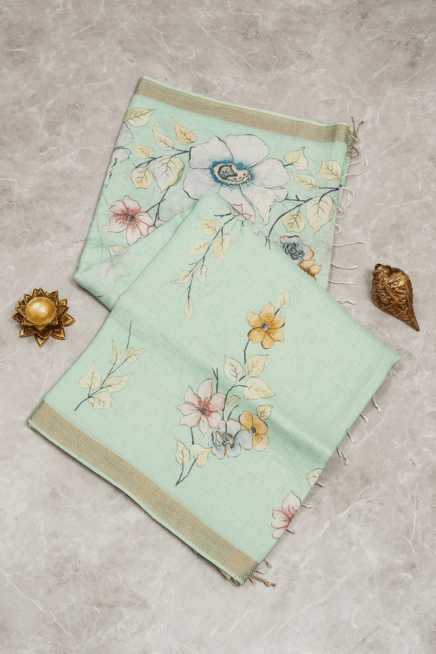 Tussar Saree With Digital Print