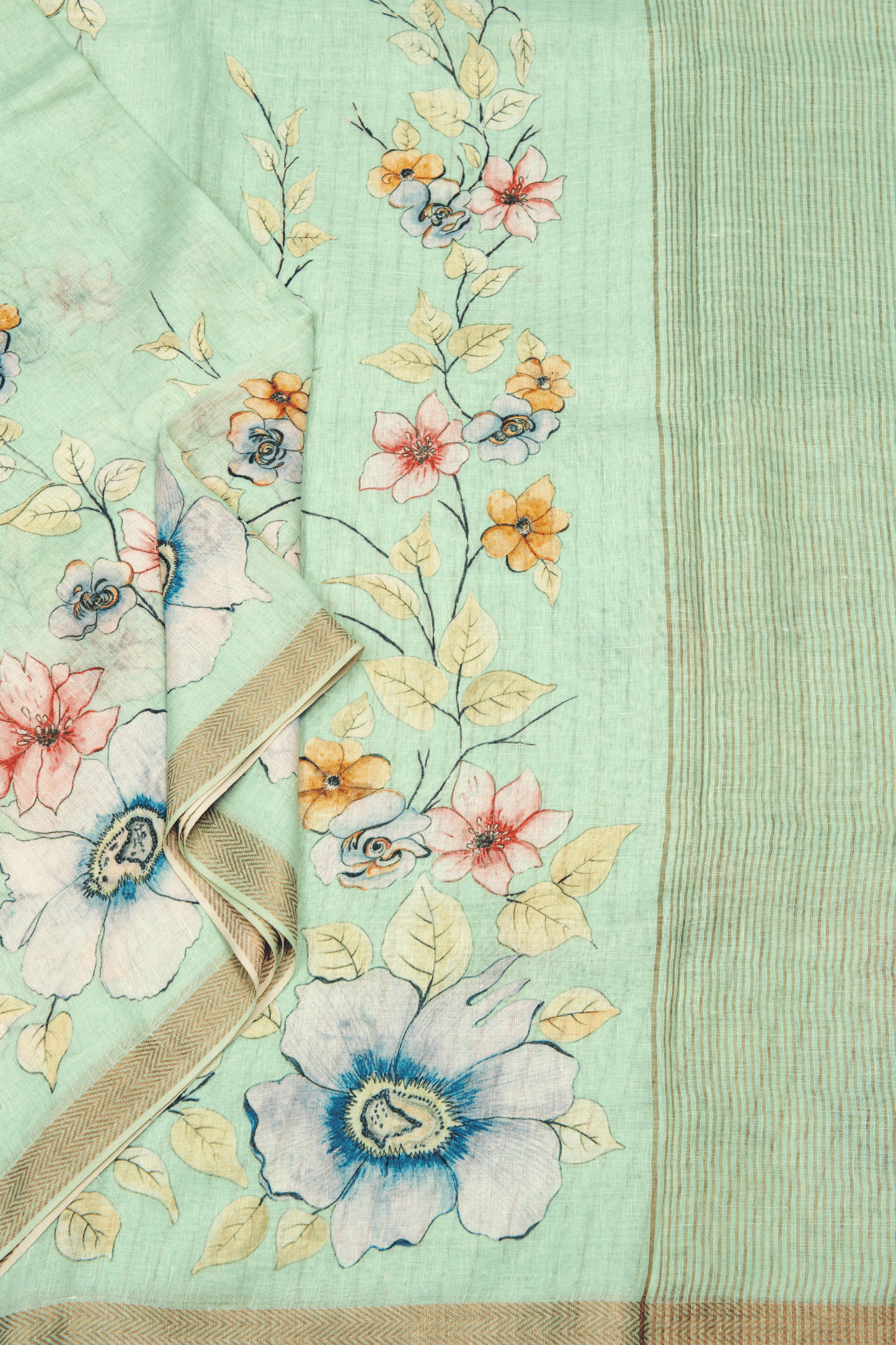 Tussar Saree With Digital Print