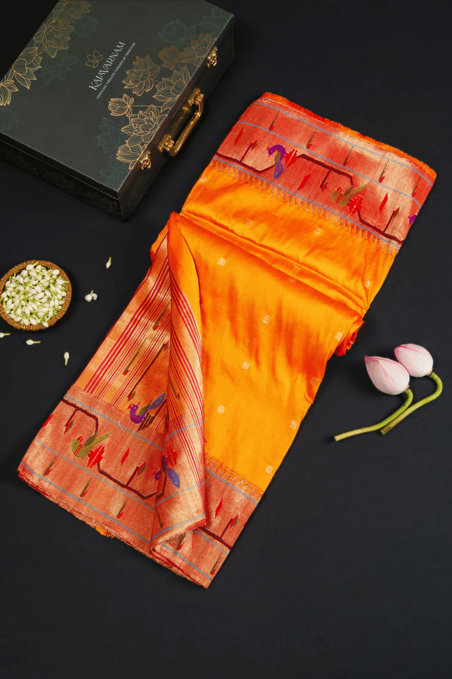Paithani with Aakruthi Border Saree 