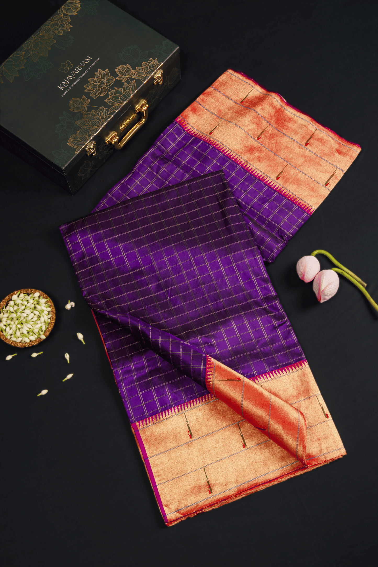 Paithani Checks with Aakruthi Border Saree 