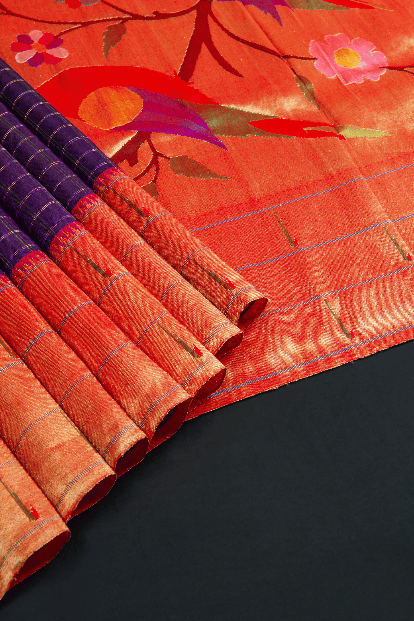 Paithani Checks with Aakruthi Border Saree