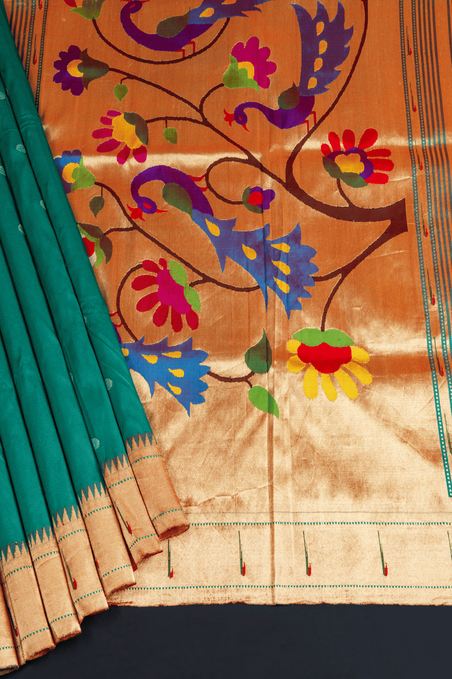 Paithani Saree with Single Muniya Border