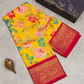 Kanchipuram Yellow Digital Saree