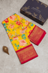 Kanchipuram Yellow Digital Saree