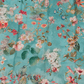 Kanchipuram Brocade Blue Digital Print Border Saree