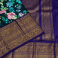 Kanchipuram Navy Blue Digital Print Saree