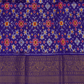 Kanchipuram Navy Blue Digital Print Saree
