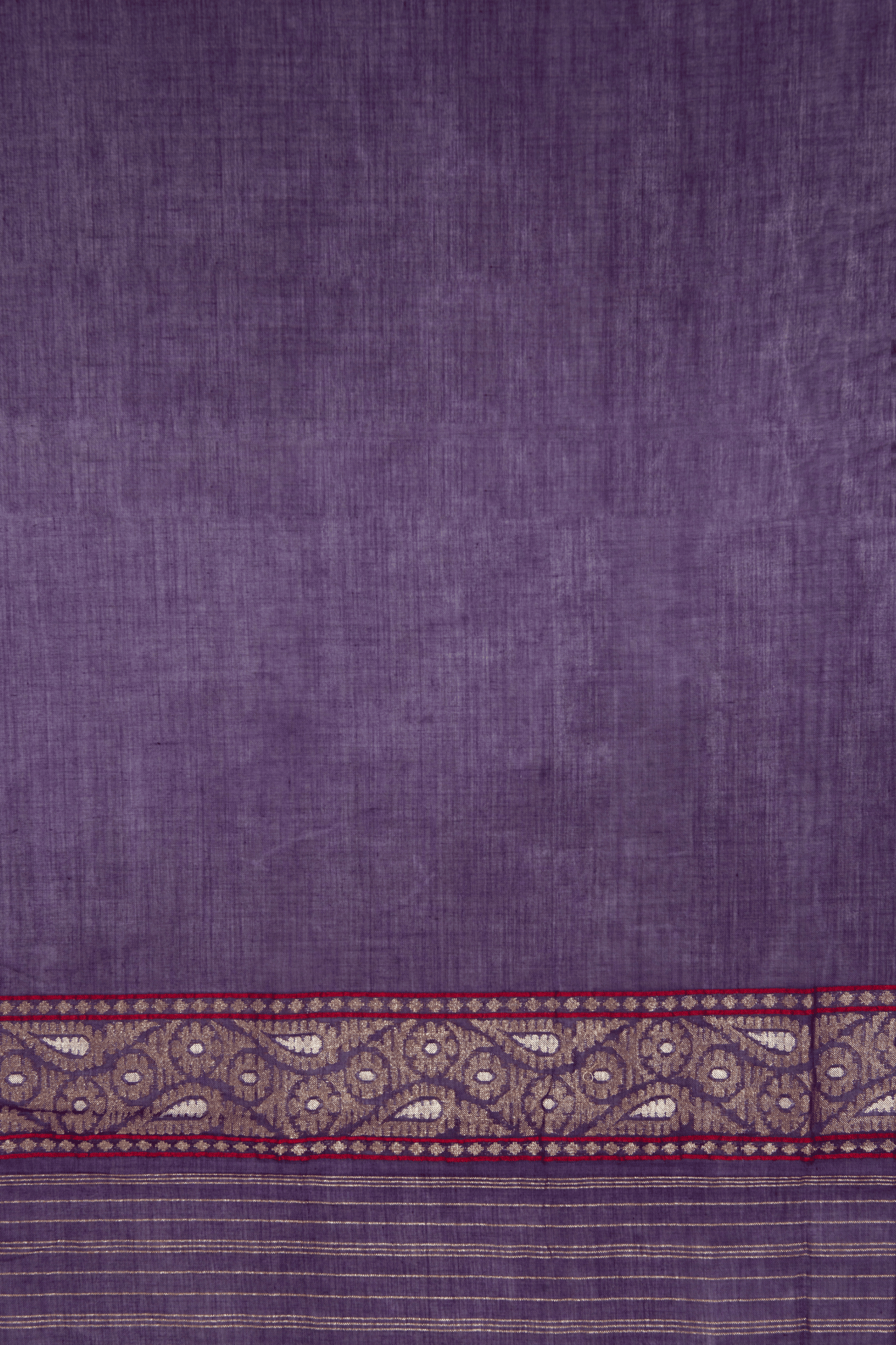 Jamdhani Cotton Purple Saree