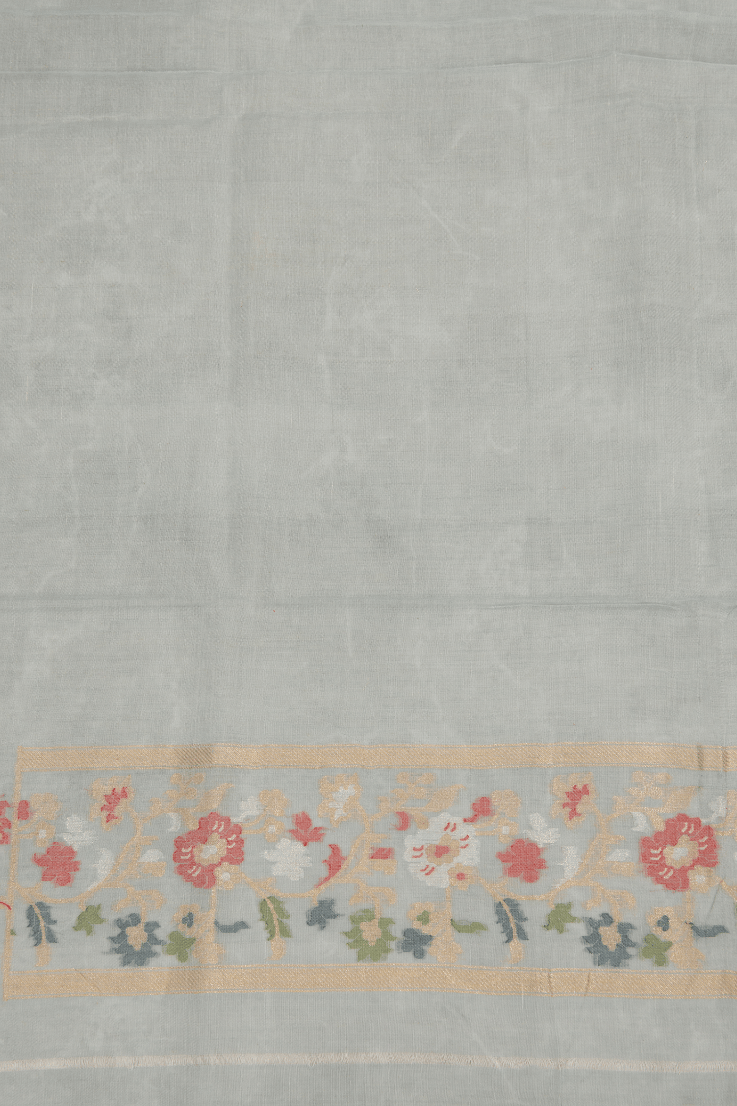 Jamdhani Cotton Lemon Yellow Saree