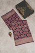  Jamdhani Cotton Purple Saree  