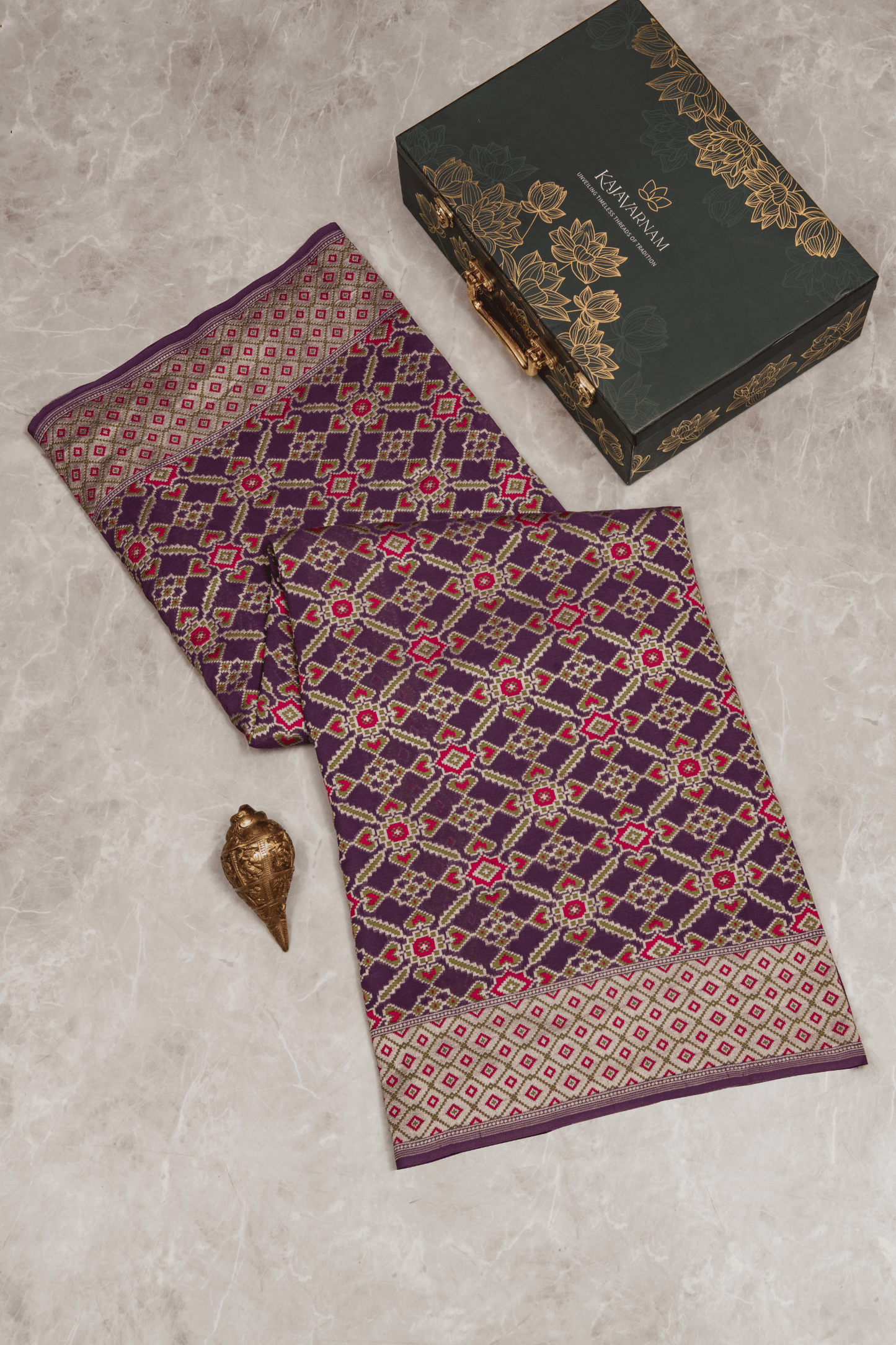  Jamdhani Cotton Purple Saree  