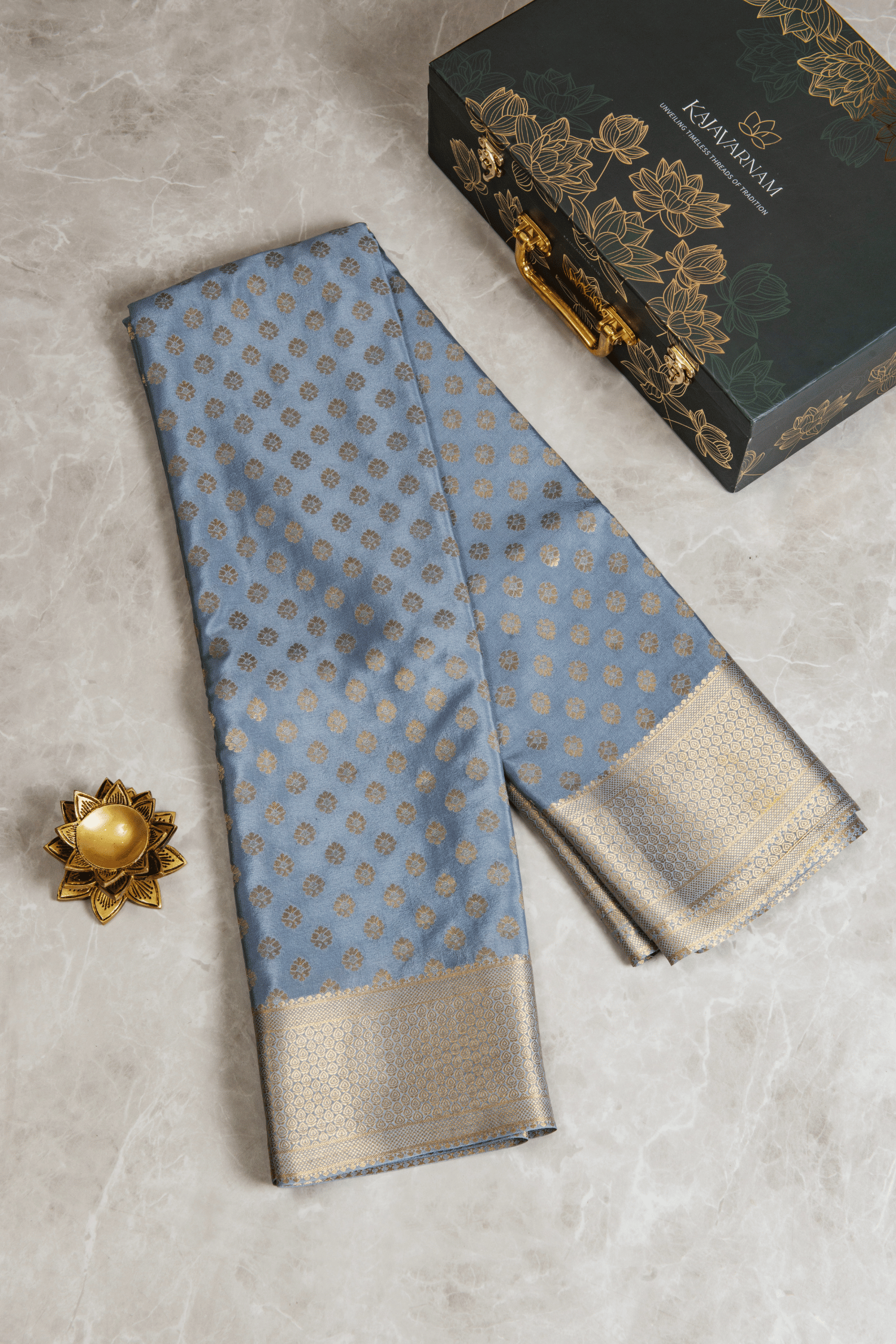 Crepe Silk Grey Saree