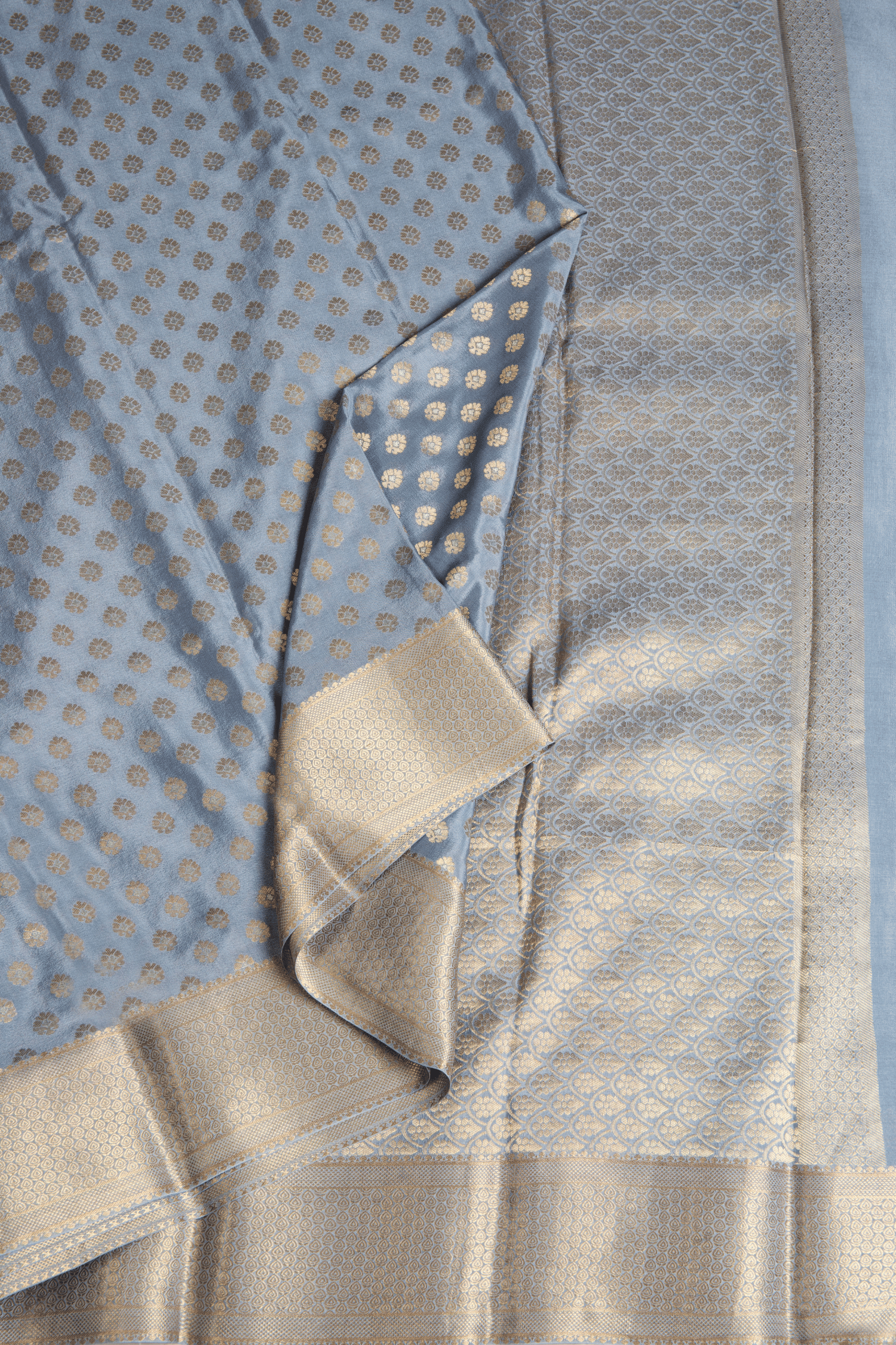 Crepe Silk Grey Saree
