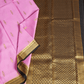 Crepe Silk Pink Contrast Border Saree