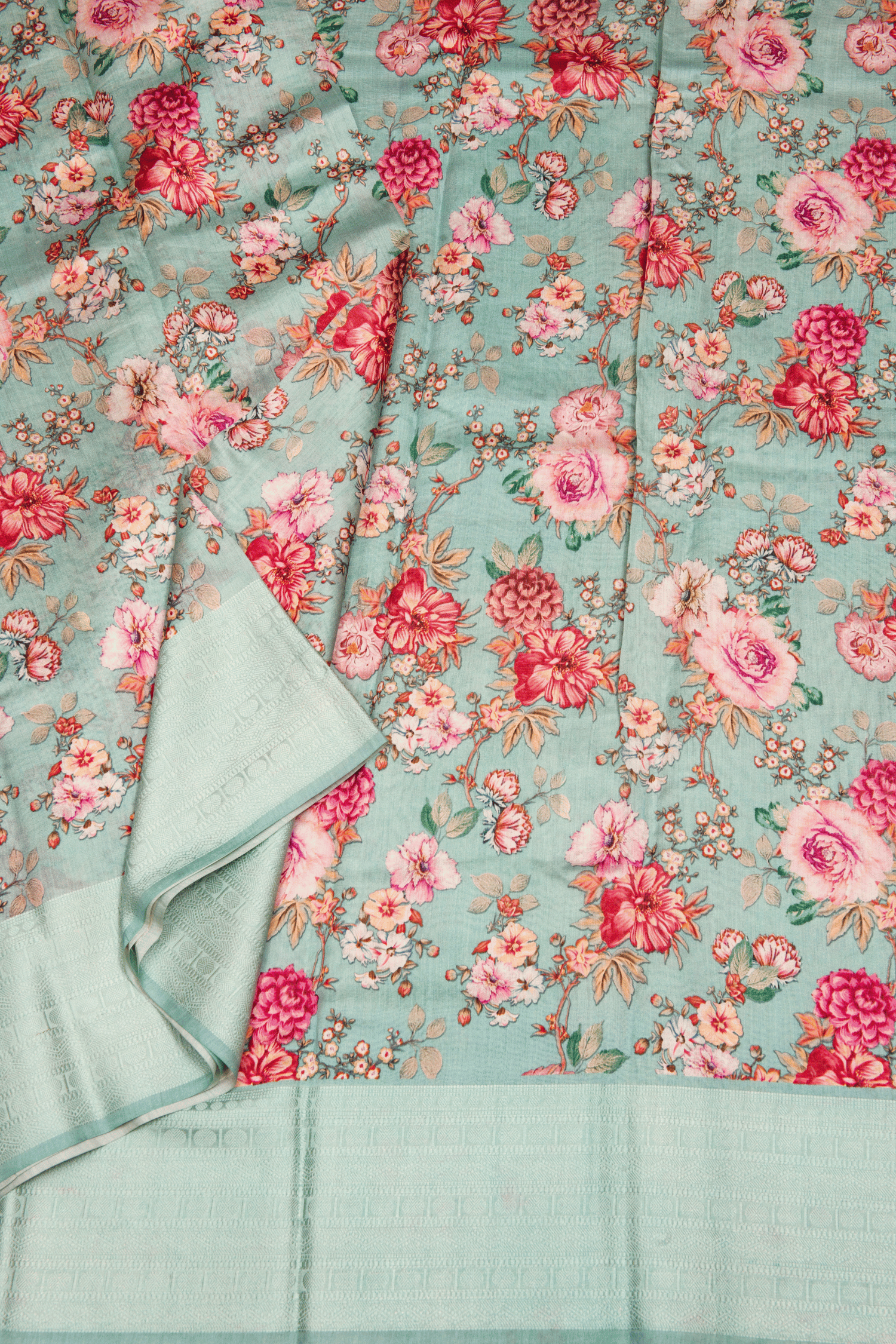 Chanderi Silk Printed Saree