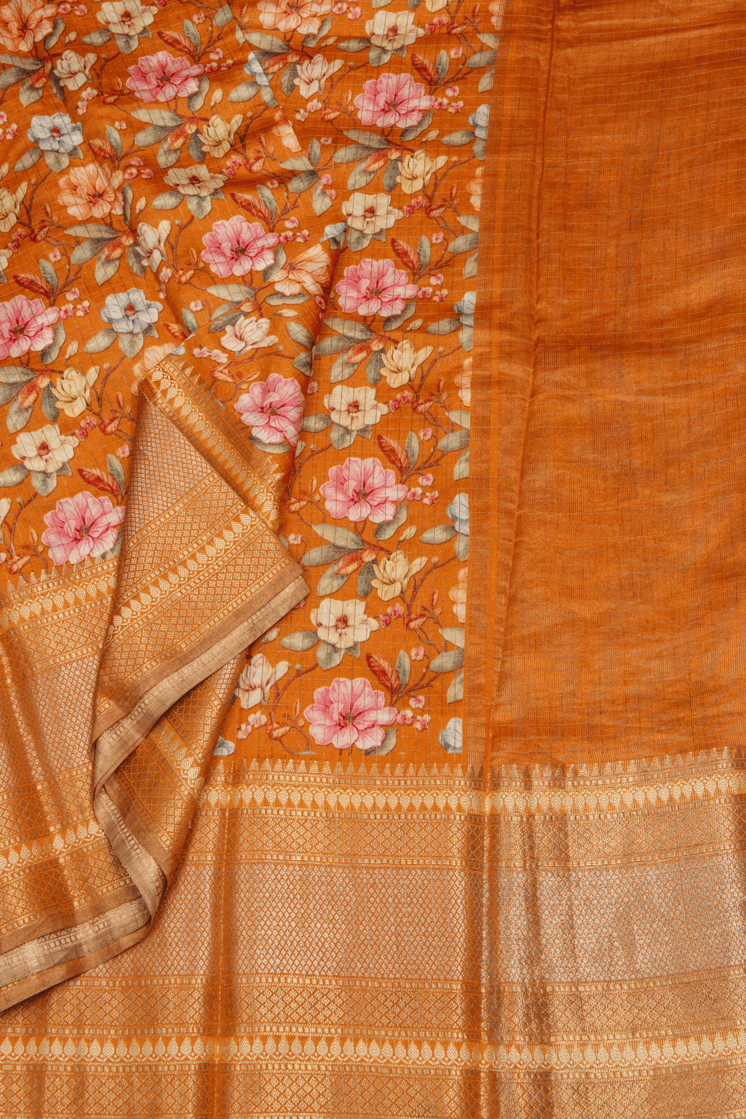 Chanderi Silk Printed Saree