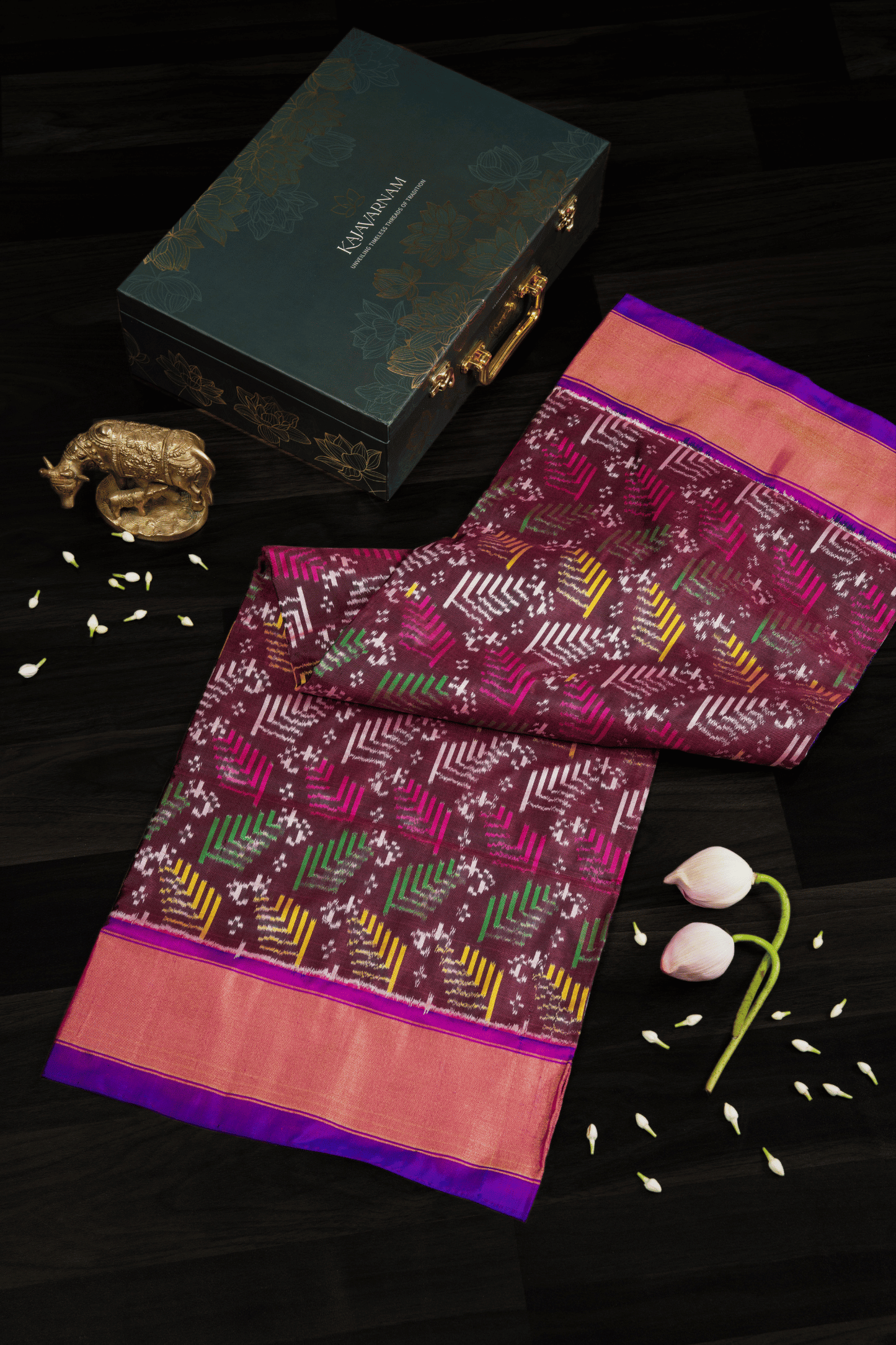 Kanchipuram Silk Ikkat Saree