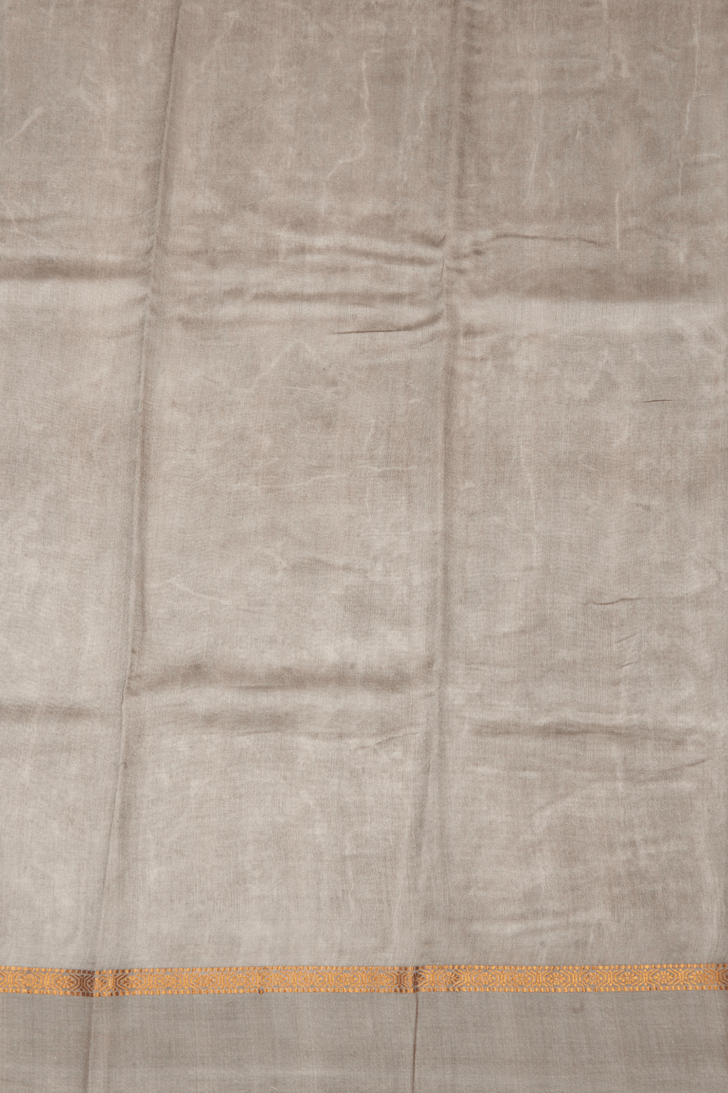 Chanderi Cotton Grey Saree with Digital Print