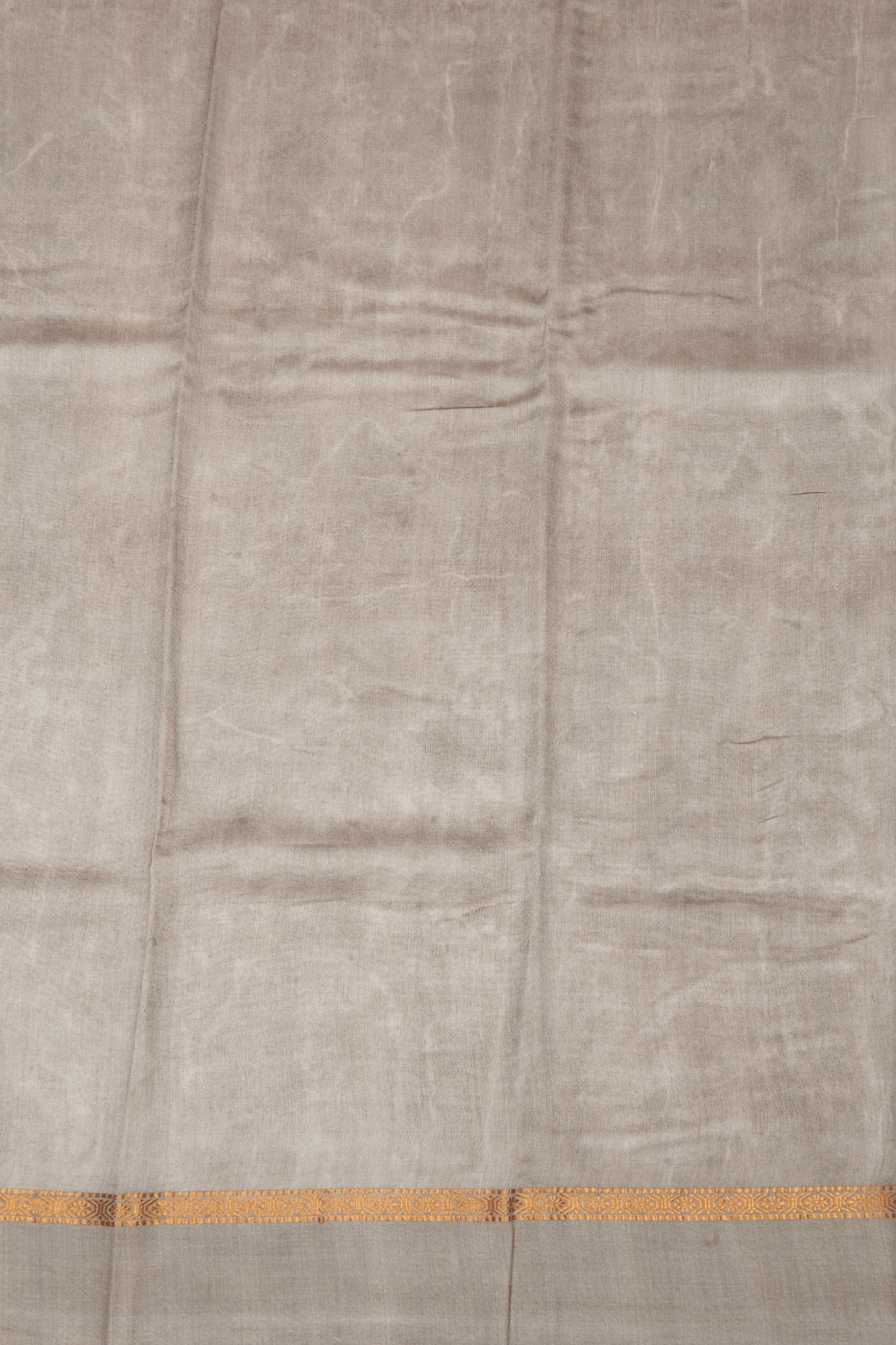 Chanderi Cotton Grey Saree with Digital Print