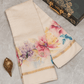 Chanderi Cotton off-white Saree with digital print 