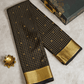 Crepe silk Black checks Saree