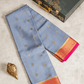 Crepe Silk Grey Saree with Butta