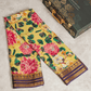 Crepe Silk Yellow Digital Print Saree