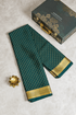 Crepe Silk Dark Green Saree