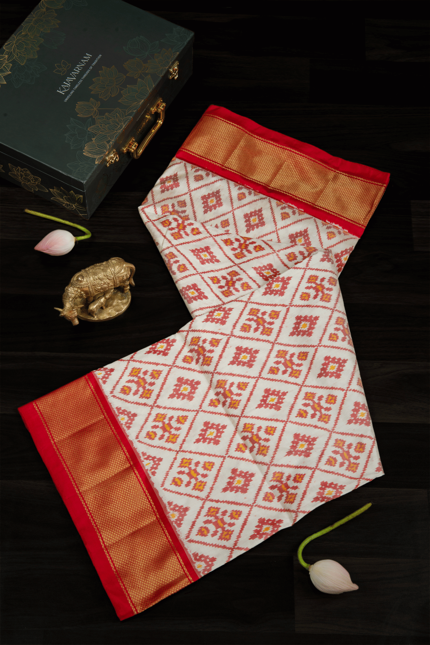 Kanchipuram Silk Ikkat Saree
