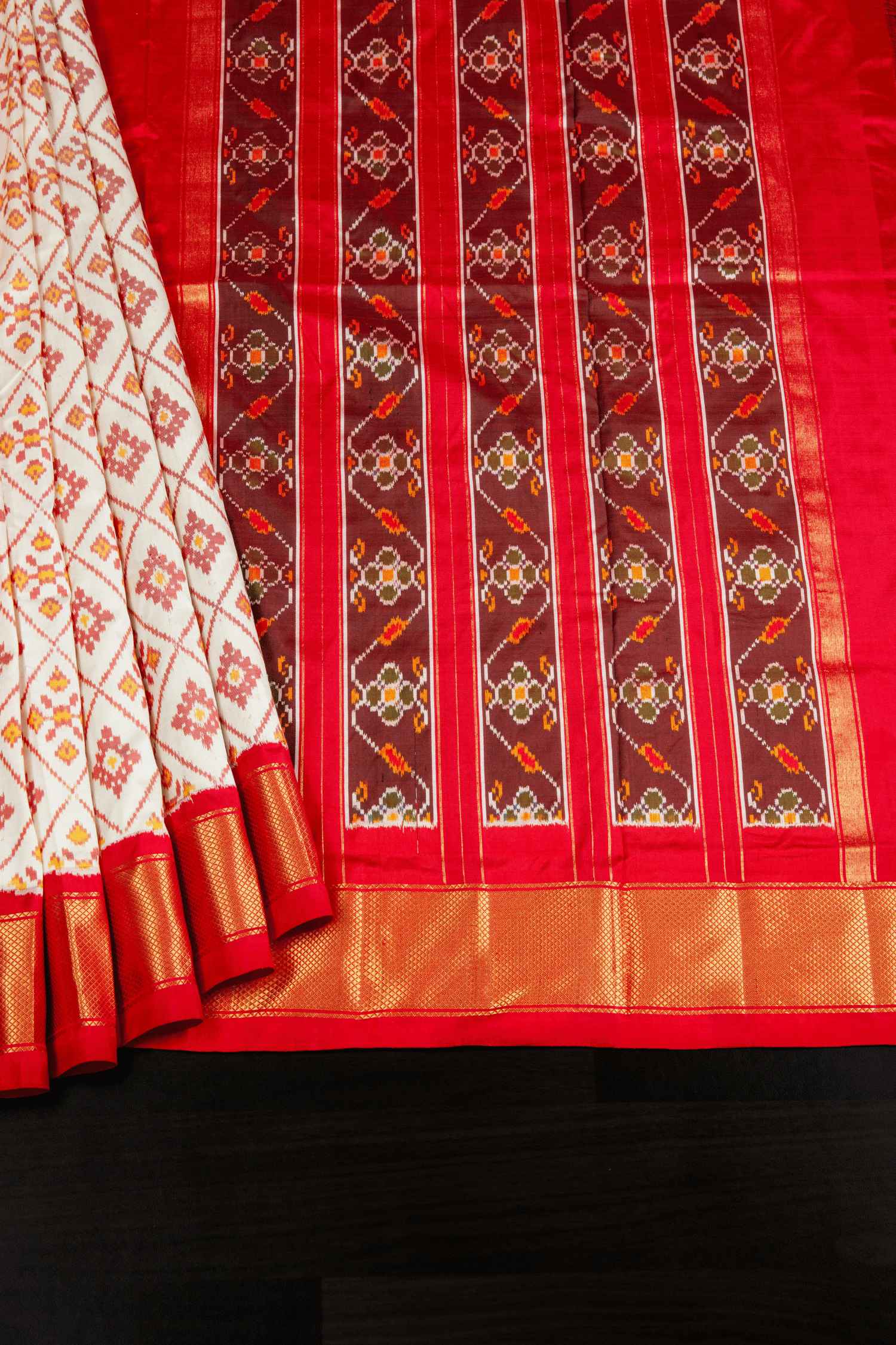 Kanchipuram Silk Ikkat Saree