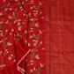 Tussar Fusion Maroon Saree with Parsi Gara Embroidery