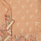 Crepe Tissue fusion Peach Saree with Parsi Gara Embroidery