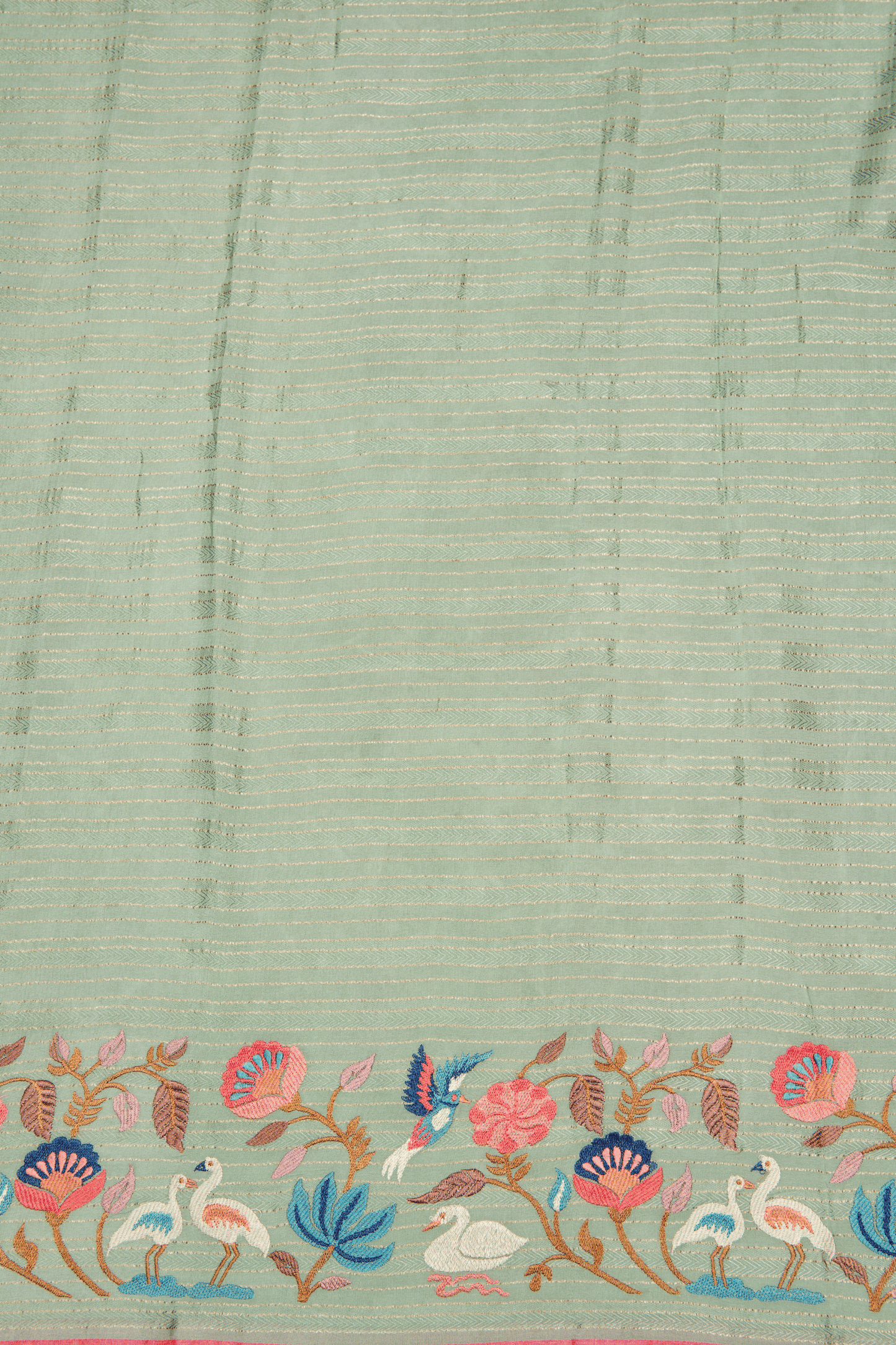 Chiffon Fusion Saree with Intricate Embroidery