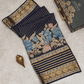 Crepe Fusion Saree with Parsi Gara Embroidery