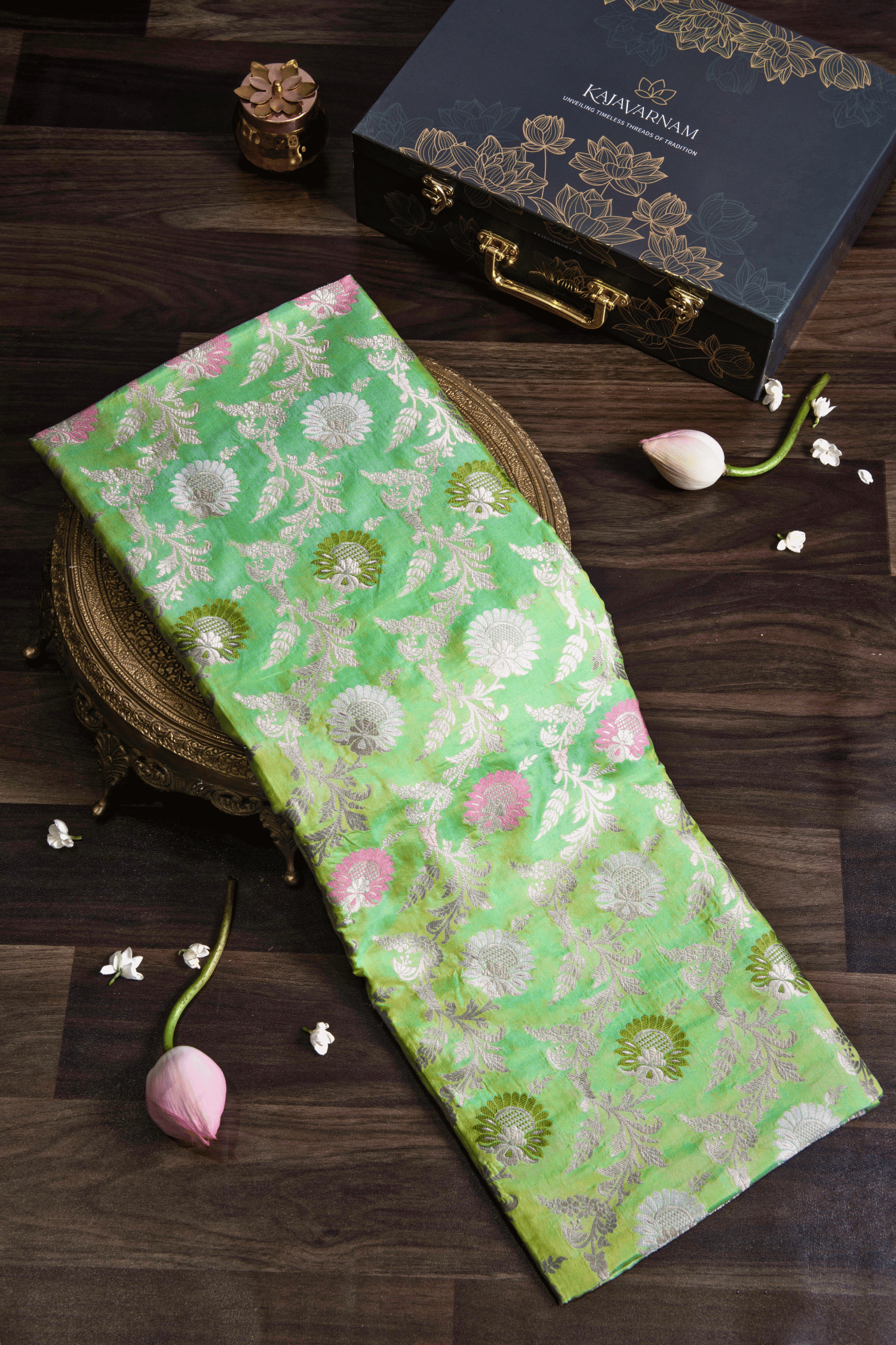 Banarasi Silk Sea Green Saree